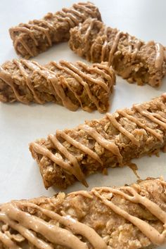 some cookies with icing on top of them