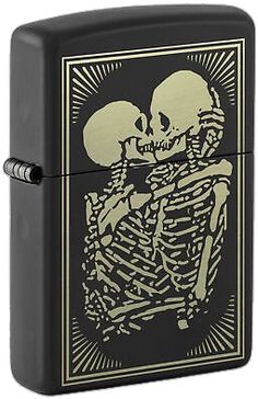 a lighter with a skeleton on it