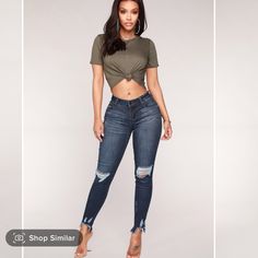 Nwt Skinny Jeans! So Cute And Soft Blue Cropped Bottoms For Night Out, Cropped Blue Bottoms For Night Out, Fashion Nova Jeans, Jeans Color, Colored Jeans, Fashion Nova, So Cute, Women's Fashion, Color Blue