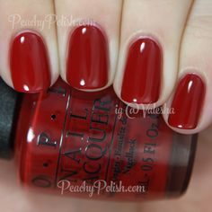 Opi Red Nail Polish, Nail Spring, Opi Polish, Nagellack Trends, Nails Red