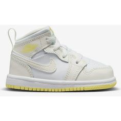 Jordan 1 Mid Baby/Toddler Shoes Color: Sail/White/Light Laser Orange Size: 6C Size: 6.  Gender: unisex.  Age Group: infant. Air Jordan 1 Baby Shoes, Jordan 1 Off White Kids, Baby Jordan 1 Shoes, Air Jordans Baby, Buy Jordans, Laser Lights, Jordan 1 Mid, Shoes Color, Toddler Shoes