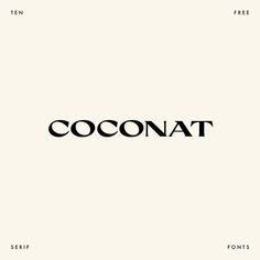 the word coconatt is written in black on a white background with an image of a