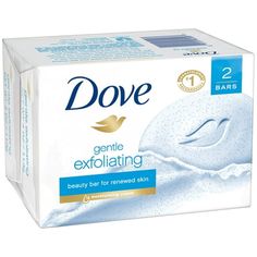 With 1/4 moisturizing cream, Dove's mild cleansers leave skin softer, smoother and radiant-looking vs. ordinary soap. Dove Gentle Exfoliating Beauty Bar combines Dove's signature mild cleansers with 1/4 moisturizing cream to gently cleanse and nourish your skin. This beauty bar provides you with gentle skin exfoliation, washing away dirt and dead skin to leave your skin feeling beautiful and revitalized. Suitable for regular use on hands, body and as a facial cleanser, Dove Gentle Exfoliating Be Dove Bar Soap, Dove Bar, Dove Beauty Bar, Dove Soap, Dove Beauty, Dove Body Wash, Skin Care Routine For 20s, Gentle Skin Cleanser, Mild Cleanser