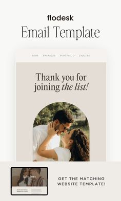 the wedding website is designed to look like it has an image of a bride and groom kissing