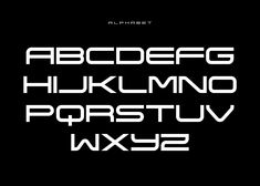 the font and numbers are all in white on black, with one letter at the bottom