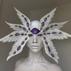 Art Masks Ideas, Angel Costume, Brushes Makeup, Sfx Makeup, Masks Art, White Skin, Fantasy Makeup, Artistry Makeup, Creative Makeup