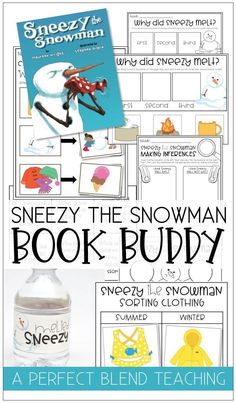 the snowman book buddy is an easy way to teach children how to read it