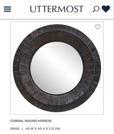 a round mirror is shown on the page