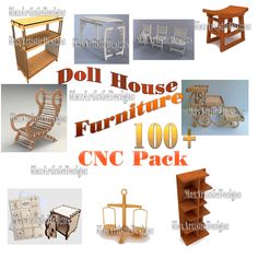 doll house furniture 100 + cnc pack