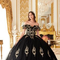 Embroidered Ball Gown For Quinceanera, Elegant Embroidered Quinceanera Gown, Quinceanera Embroidered Ball Gown, Black Floor-length Dress For Quinceanera, Floor-length Gown With Intricate Embroidery For Quinceanera, Embroidered Floor-length Ball Gown For Quinceanera, Embroidered Floor-length Gown For Quinceanera, Ball Gown With Intricate Embroidery And Fitted Bodice, Black Floor-length Ball Gown For Quinceanera