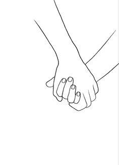 two hands are holding each other's hand