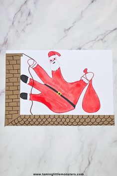 Handprint Santa Claus Craft for Kids Handprint Santa, Santa Claus Pictures, Easy Christmas Craft, Craft Christmas