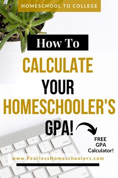 a computer keyboard sitting on top of a desk with the words how to calculate your homeschooler's gap