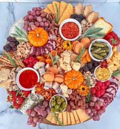 a platter filled with different types of food