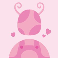 a pink elephant with hearts on it's back