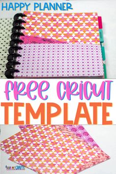 the happy planner free cricut template