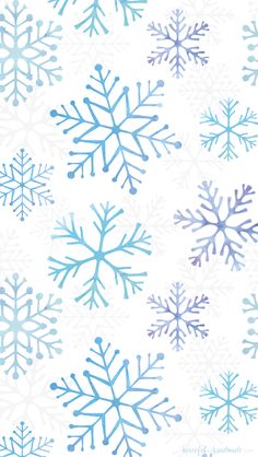 snowflakes on a white background with blue and purple colors in the middle,