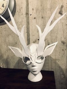 Deer Mask Masquerade, Deer Masquerade Mask, Deer People, Cardboard Masks, Deer Mask, Cardboard Mask, Deer Costume, Mask Masquerade, Wedding Crafts Diy