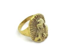 Virgin Mary (Virgen de Guadalupe) Yellow Gold Ring. Available in sizes 6 to 9. If another size is desired, please send us a message for a price quote. sized HAVE BEEN IN THE JEWELRY BUSINESS FOR MORE THAN 30 YEARS. PLEASE JUDGE BY THE PICTURES; IF ANY QUESTIONS FEEL FREE TO ASK! Spiritual Hallmarked Yellow Gold Rings, Spiritual Yellow Gold Rings, Gold Our Lady Of Guadalupe Ring For Anniversary, Etsy Gold Ring, Price Quote, Yellow Gold Ring, Jewelry Business, Silver Stars, Virgin Mary