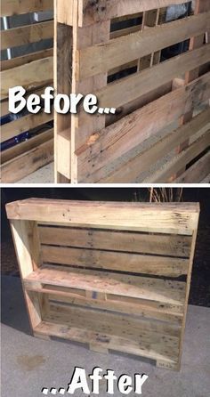 before and after pictures of pallet furniture