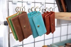 Card Case with keyring - Lazy 3 Leather Company Rectangular Card Holder With Key Clip For Gift, Rectangular Card Holder With Key Clip As Gift, Bifold Card Holder With Key Clip As Gift, Leather Company, Pocket Organizer, Leather Card Case, Ready To Go, Card Case, Card Wallet