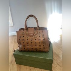 Used. Can Provide Proof Of Purchase And Authenticity. Very Big And Spacious Bag! Mcm Handbags, Mcm Bags, Large Bags, Leather Trims, Shoulder Bags, Bag Lady, Shoulder Bag, Handbags, Leather