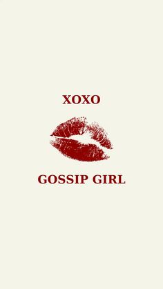 Red Wallpaper With Quotes, Xoxo Gossip Girl Wallpaper, Girly Phone Backgrounds, Quotes Red Aesthetic, Gossip Girl Logo, Gossip Girl Aesthetic Wallpaper, Xoxo Wallpapers, Blair Waldorf Wallpaper, Vintage Widgets