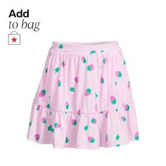 in stock Girls Skorts, Pink Strawberries, School Uniform Skirts, Tie Dye Rainbow, Skirts For Kids, Your Girl, Bottom Clothes, Happy Kids, Active Lifestyle