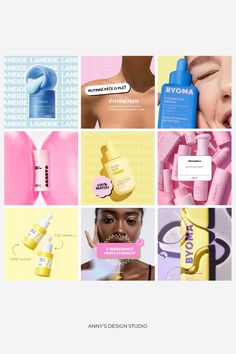 an advertisement for the new beauty brand by annn's design studio is shown