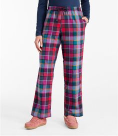 Women's L.L.Bean Flannel Sleep Pants, Plaid | Pajamas & Nightgowns at L.L.Bean Cozy Plaid Bottoms For Loungewear, Plaid Relaxed Fit Sleepwear For Fall, Relaxed Fit Plaid Sleepwear For Fall, Plaid Loungewear Bottoms For Fall, Plaid Bottoms For Fall Loungewear, Plaid Long Pants For Lounging, Plaid Long Pants For Pajama Party, Multicolor Loungewear Bottoms For Fall, Multicolor Bottoms For Fall Loungewear