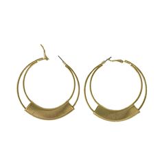 Gold-tone hoop earrings.

2-day processing. Shipped in 4-7 days. Semi-circle Metal Hoop Earrings, Metal Semi-circle Hoop Earrings For Pierced Ears, Semi-circle Metal Hoop Earrings For Pierced Ears, Metal Semi-circle Hoop Earrings, Tarnish Resistant Metal Circle Hoop Earrings, Tarnish Resistant Metal Hoop Earrings, Semi-circle Metal Hoop Earrings As Gift, Water Perfume, Jewelry Tags