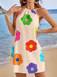 Beach,Romantic,Spring/Summer,Holiday Woven Colorful Printed Cold Shoulder Dress For Women 25 Styles Multicolor Boho  Sleeveless Woven Fabric Colorblock,Floral,Plants,All Over Print Cami Non-Stretch  Women Clothing, size features are:Bust: ,Length: ,Sleeve Length: Summer Dresses With Multicolor Print For Beach Season, Summer Multicolor Print Dresses For Beach Season, Multicolor Sleeveless Summer Dress, Summer Dresses In Multicolor Print For Beach Season, Multicolor Print Summer Dress For Vacation, Multicolor Print Summer Vacation Dress, Summer Beach Sleeveless Multicolor Dress, Multicolor Printed Sleeveless Summer Dress, Multicolor Sleeveless Sundress For Summer