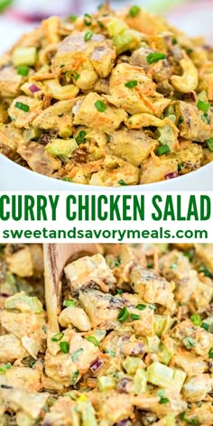 this curry chicken salad is so good and it's ready to be eaten in the oven