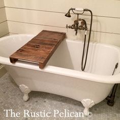 Reclaimed Wood Bath Tray Spa Tray, Pallet Wood Tray, Tub Caddy, Rustic Bathtubs, Wood Bath Tray, Wood Tub, Wood Bathtub, Wooden Bathtub, Tub Tray