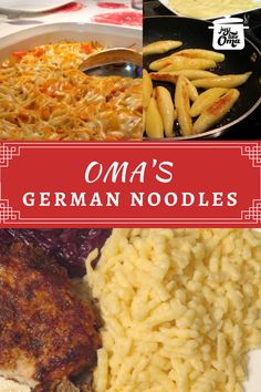 Oma's German Noodles & Rice ~ Nudeln und Reis German Noodles Recipes, German Cuisine Recipes, Kid Friendly Dinners, German Noodles, Best German Food, Ibs Friendly Food, German Things, German Christmas Food, Kid Friendly Meals Dinner