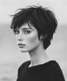 Short Pixie Shag, Face Framing Short Hair, Wavy Pixie Cut, Pixie Haircut For Thick Hair, Hair Affair, Round Faces, Short Hair Haircuts