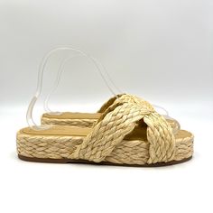 Kannas Women's Inagua Woven Raffia Platform Flat Sandals. Colorway Is Natural. Women's Size 7. Condition: New Without Box. New To Poshmark? Sign Up Using Invite Code: Tentoday For $10 Off Your Purchase! Braided Flip Flops For Beach, Braided Summer Flip Flops, Beige Slip-on Espadrilles For Vacation, Natural Color Summer Slip-on Espadrilles, Casual Braided Flip Flops For Vacation, Casual Braided Flip Flops For Beach, Adjustable Braided Flip Flops For Vacation, Beige Braided Sandals For Spring, Spring Beige Braided Sandals