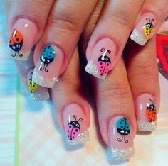 Nail Design For Summer, Cute Summer Nail Designs, Nail Art Designs Summer, Animal Nails, Simple Nail Art Designs, Spring Nail Art, Nail Art Summer