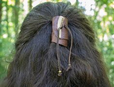 Viking Leather Hair Wrap, Viking Hair Pin, Hair Accessories For Men, Mens Hair Accessories, Leather Hair Tie, Viking Hair Styles, Leather Hair Wrap, Lock Accessories, Hair Styles For Men