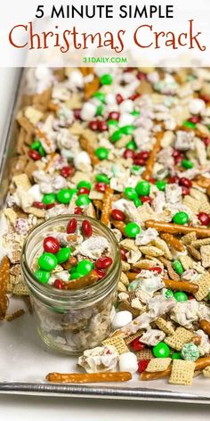 Tis the season for sweet and salty, and easy. This simple Christmas Crack can be made in 5 minutes or less -- and is incredibly tasty. Does it get better than that? Christmas Snack Mix, Xmas Treats, Easy Christmas Treats, Christmas Food Gifts, Candy Recipes Homemade, Christmas Candy Recipes, Snack Mix Recipes, Holiday Snacks