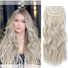 The Price Is Firm. Thick Hairpieces. 20 Inch 4 Pieces 11 Clips Full Head Clip In Hair Extensions. The Ash Blonde As Pictures Showing. Wavy Hair Extension. Human Hair Blend Heat Resistant Fiber. Weight: About 4.5-5.0 Oz. Heat Resistant: 300f-350f. Soft And Smooth. Can Be Straighten Or Curled And Washed. Easy To Use And Beautiful Natural Looking. Soft Wavy Hair, Clip In Hair Pieces, Wavy Hair Extensions, Ash Hair Color, Hair Extension Clips, Ombre Hair Extensions, Human Hair Color, Curly Hair Extensions, Ash Blonde Hair