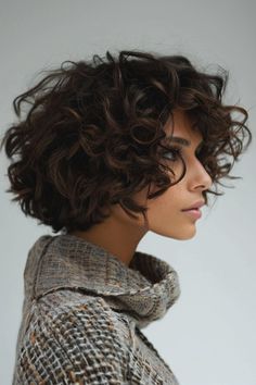 Curly and Chic: 17 Bob Haircuts to Flaunt Your Curls Midi Haircut, The Perfect Haircut, Short Wavy Haircuts