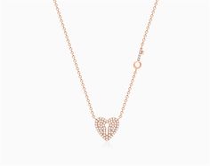 14K Rose Gold Key To Your Love's Heart Diamond Necklace. Capture the key to your love's heart with this diamond studded heart pendant with an open key hole at its center. Additional detail and sparkle is lended with a petite key offset on one side of the chain. aka Diamond Necklaces Heart Diamond Necklace, Gold Key, Heart Necklace Diamond, Diamond Necklaces, Heart Diamond, Key Hole, Sparkle Diamonds, Diamond Heart, Diamond Studs