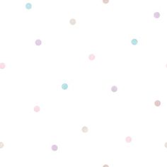 a white background with multicolored polka dots