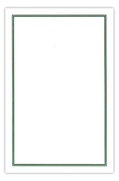 a blank paper with green border