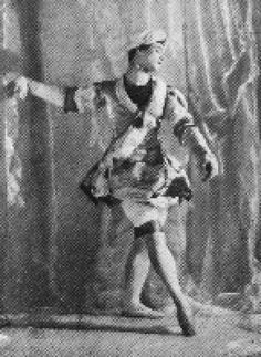 an old black and white photo of a woman dancing