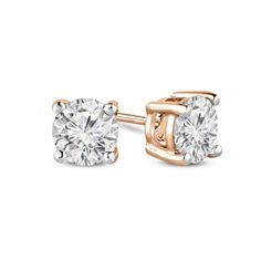 14K Rose Gold , 1 Carat Lab Grown Solitaire Diamond Stud Earring , Diamond color -GH , Diamond Clarity - SI1 , Earring Type - Solitaire Stud Earrings , Primary Stone Shape - round-brilliant-shape , Authenticated with a 14K Stamp Diamond Earrings Studs Round, Solitaire Studs, Solitaire Diamond, Diamond Stud Earrings, Earring Type, Diamond Stud, Diamond Color, 2 Carat, Types Of Rings