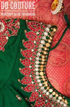 South Indian Bridal Saree, Mango Mala Designs, Mango Mala Jewellery, Bridal Saree Blouse, Embroidery Blouse Saree, Mango Design, Mango Mala, Mala Jewelry, Maggam Works