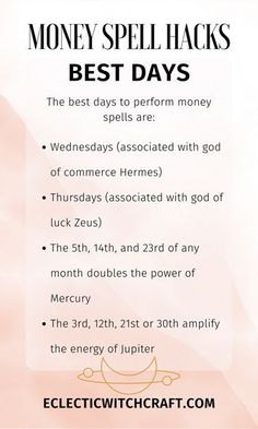 Awesome, powerful, amazing money spells that always work to attract abundance in your life! Learn how to time these spells for optimum results. Lunar phases, planetary hours, and other timing methods are covered. Start your 30 day abundance challenge now with free powerful money spells. You'll have an abundance of money and prosperity in 2023 and beyond! Money Spells Magic, Powerful Money Spells, Spells That Really Work, Money Spells That Work, Money Spell, Luck Spells, Spell Casting, Magic Spell Book