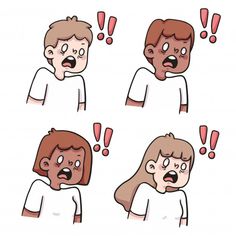 a man and woman with different expressions on their faces, including the expression of an angry girl